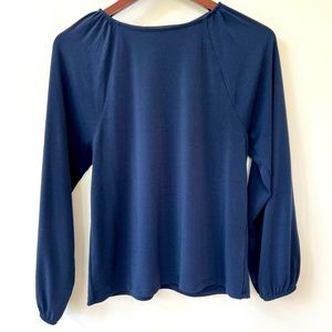 Banana Republic Long Sleeve Navy Blue Blouse, size small
